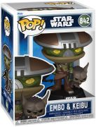 Figurine Pop Star Wars : The Mandalorian & Grogu #842 Embo & Keibu