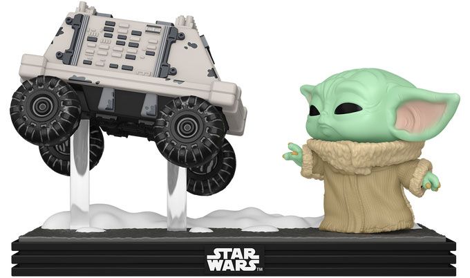 Figurine Funko Pop Star Wars : The Mandalorian & Grogu #840 Grogu avec droïde souris polaire