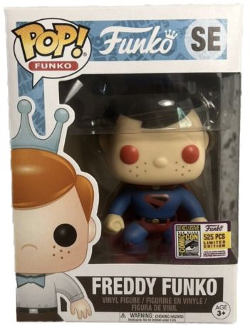 Figurine Funko Pop Freddy Funko Freddy Funko en Superman (yeux rouges)