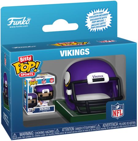 Figurine Funko Pop NFL Casque & Joueur Vikings - Bitty Pop