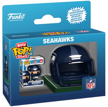 Figurine Funko Pop NFL Casque & Joueur Seahawks - Bitty Pop