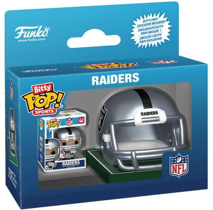 Figurine Funko Pop NFL Casque & Joueur Raiders - Bitty Pop