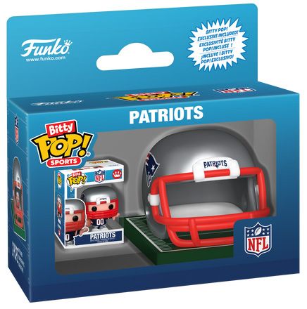 Figurine Funko Pop NFL Casque & Joueur Patriots - Bitty Pop