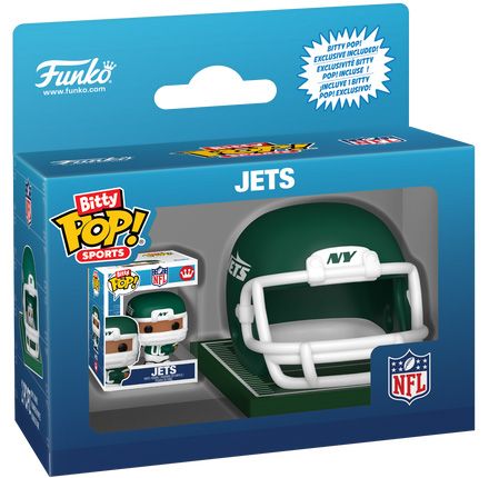 Figurine Funko Pop NFL Casque & Joueur Jets - Bitty Pop