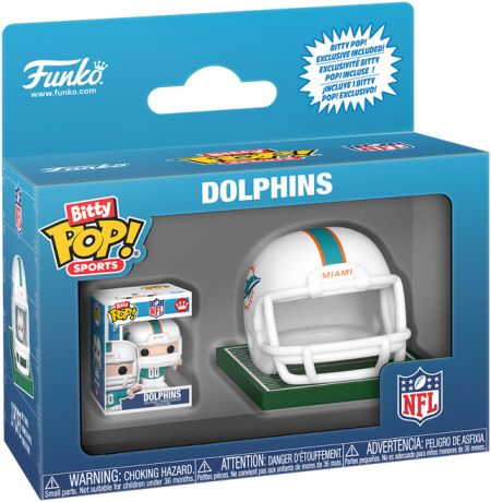 Figurine Funko Pop NFL Casque & Joueur Dolphins - Bitty Pop