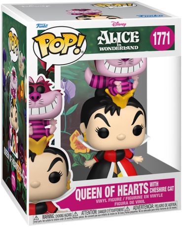 Figurine Funko Pop Alice au Pays des Merveilles [Disney] #1771 Reine de Cœur avec Chat du Cheshire