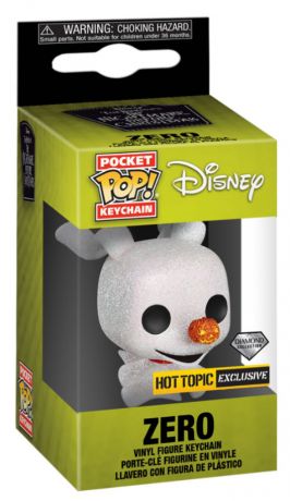 Figurine Funko Pop L'étrange Noël de M. Jack [Disney] Zero - Paillettes diamantées - Porte-clés