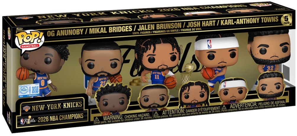 Figurine Funko Pop NBA New York Knicks Champions de la finale 2026 - Pack