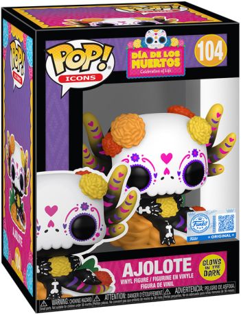Figurine Funko Pop Dia De Los Muertos #104 Ajolote - Glow in the Dark