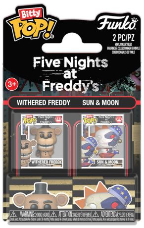 Figurine Funko Pop Five Nights at Freddy's Freddy et Sun & Moon - Pack Bitty Pop