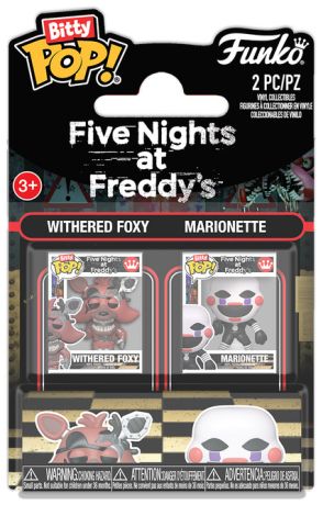 Figurine Funko Pop Five Nights at Freddy's Withered Foxy & Marionette - Pack Bitty Pop