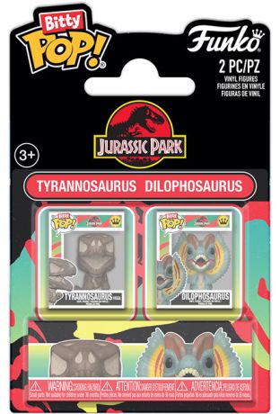 Figurine Funko Pop Jurassic Park Tyrannosaurus Fossil & Dilophosaurus - Pack Bitty Pop