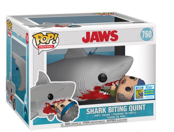 Figurine Funko Pop Les Dents de la Mer #760 Requin mordant Quint - 15 cm