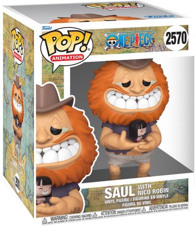 Figurine Funko Pop One Piece #2570 Saul avec Nico Robin - 15 cm