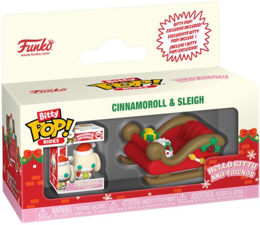Figurine Funko Pop Sanrio Cinnamoroll et Traîneau - Bitty Pop