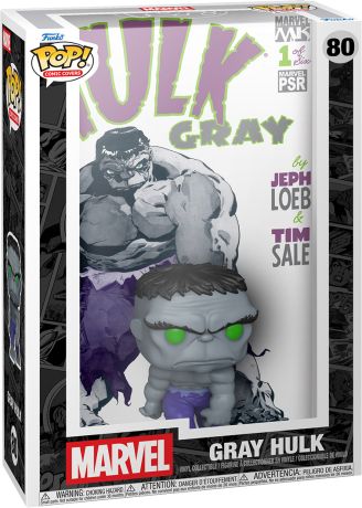 Figurine Funko Pop Marvel Comics #80 Gray Hulk - Comic Cover