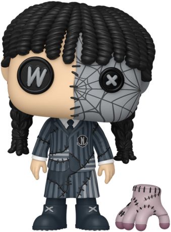 Figurine Funko Pop Mercredi #1942 Mercredi Addams avec la Chose (Patchwork)