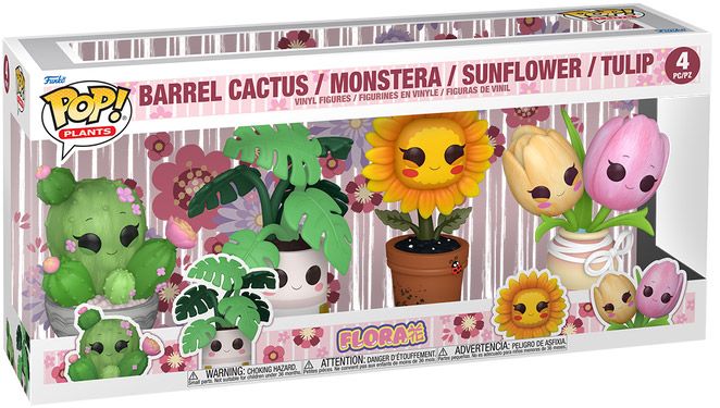 Figurine Funko Pop Plantes (Flora) Cactus barils / Monstera / Tournesol / Tulipes - Pack