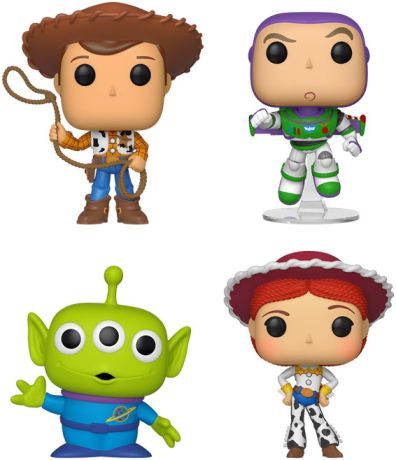 Figurine Funko Pop Toy Story [Disney] Woody / Buzz l'Éclair / Alien / Jessie - Pack