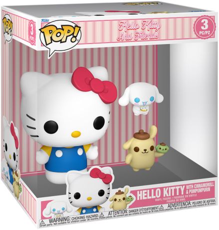Figurine Funko Pop Freddy Funko Hello Kitty avec Cinnamoroll & Pompompurin - 25 cm
