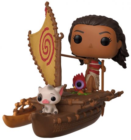 Figurine Funko Pop Vaiana [Disney] #62 Moana, Hei Hei & Pua sur bateau