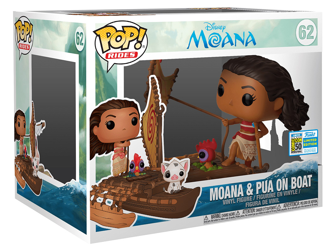 Figurine Pop Vaiana [Disney] #62 pas cher : Vaiana, Hei Hei & Pua sur bateau