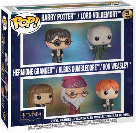 Figurine Funko Pop Freddy Funko Harry / Voldemort / Hermione / Dumbledore / Ron - Pack 