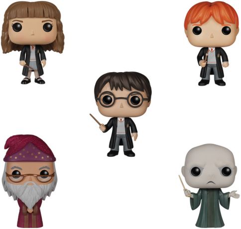 Figurine Funko Pop Freddy Funko Harry / Voldemort / Hermione / Dumbledore / Ron - Pack 