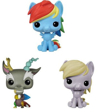 Figurine Funko Pop My Little Pony Rainbow Dash, Discord & Derpy - 3 pack - Pocket