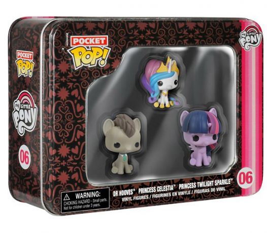 Figurine Funko Pop My Little Pony Dr Hooves, Princesse Celestia & Princesse Twilight Sparkle - 3 pack - Pocket