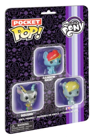 Figurine Funko Pop My Little Pony Rainbow Dash, Discord & Derpy - 3 pack