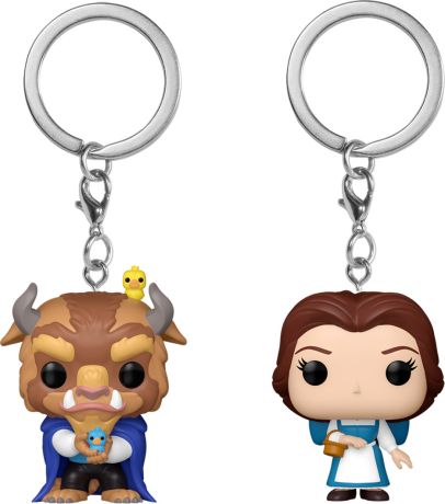 Figurine Funko Pop La Belle et la Bête [Disney] La Belle & La Bête - Porte-clés - 2 pack