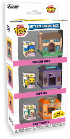 Figurine Funko Pop Les Simpson Bitty Pop Towns Les Simpson - Pack