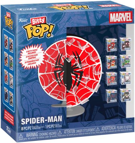 Figurine Funko Pop Marvel Comics Présentoir Bitty Pop Spider-Man Toile