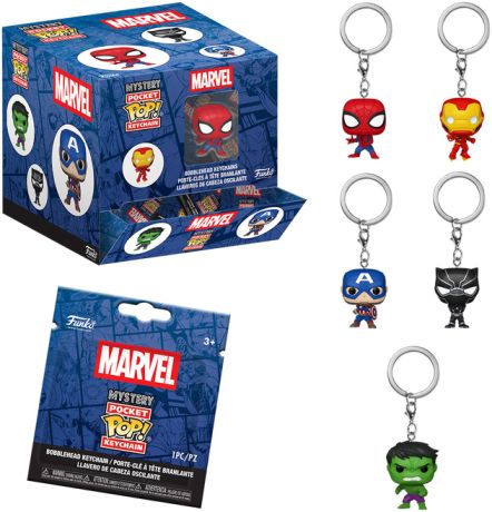 Figurine Funko Pop Marvel Comics Boîte Mystère Porte-clés