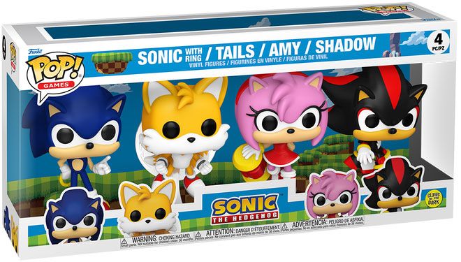 Figurine Funko Pop Sonic le Hérisson Sonic / Tails / Amy / Shadow - Pack
