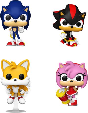 Figurine Funko Pop Sonic le Hérisson Sonic / Tails / Amy / Shadow - Pack