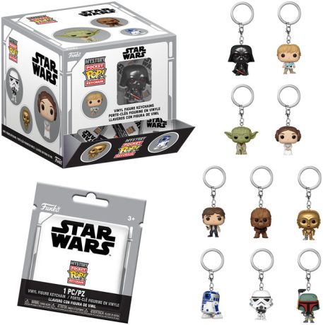Figurine Funko Pop Star Wars 4 : Un nouvel espoir Boîte Mystère Porte-clés
