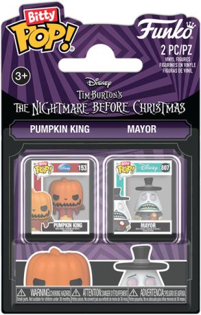 Figurine Funko Pop L'étrange Noël de M. Jack [Disney] Le Roi des Citrouilles & le Maire - Pack Bitty Pop
