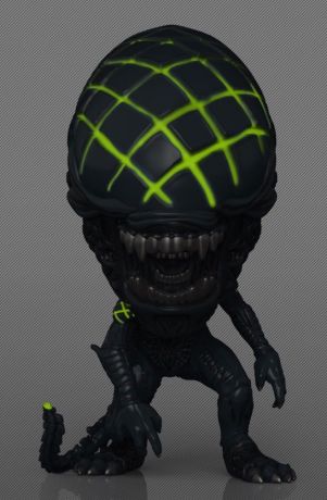 Figurine Funko Pop Aliens vs Predator : Requiem #2076 Grid Xenomorph - Glow in the Dark