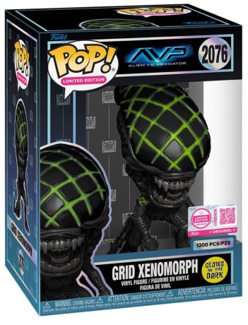 Figurine Funko Pop Aliens vs Predator : Requiem #2076 Grid Xenomorph - Glow in the Dark