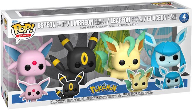 Figurine Funko Pop Pokémon Mentali / Noctali / Phyllali / Givrali - Pack