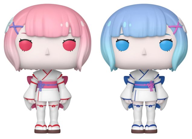 Figurine Funko Pop Re:Zero - Re:vivre dans un autre monde à partir de zéro Ram & Rem (Version enfant) - Pack