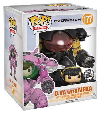 Figurine Funko Pop Overwatch #177 DVa - Fibre de carbon - 15 cm