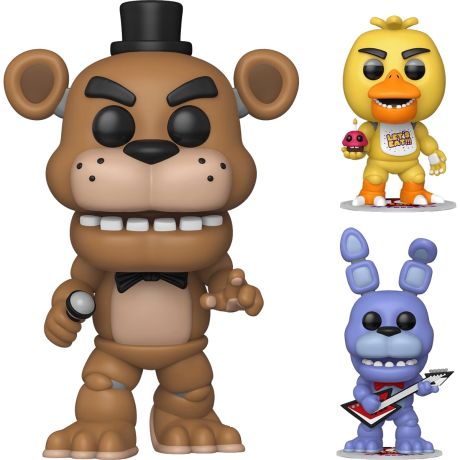 Figurine Funko Pop Five Nights at Freddy's Freddy avec Bonnie & Chica - Pack