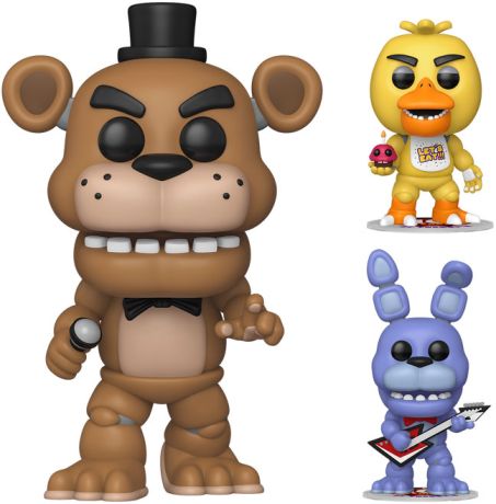 Figurine Funko Pop Five Nights at Freddy's Freddy avec Bonnie & Chica - Pack