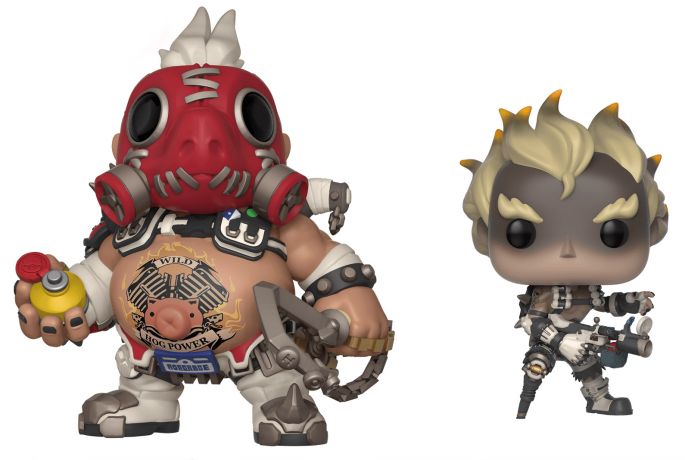 Figurine Funko Pop Overwatch Junkrat & Roadhog Skin de prisonnier - 2 pack 