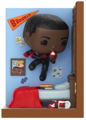 Figurine Funko Pop Marvel Comics Miles Morales dans sa chambre - Nook