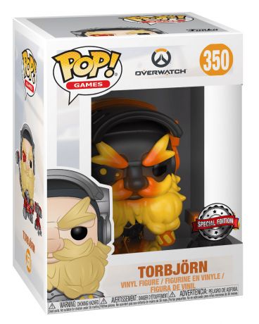 Figurine Funko Pop Overwatch #350 Torbjorn avec tourelle - Skin du Noyau fondu