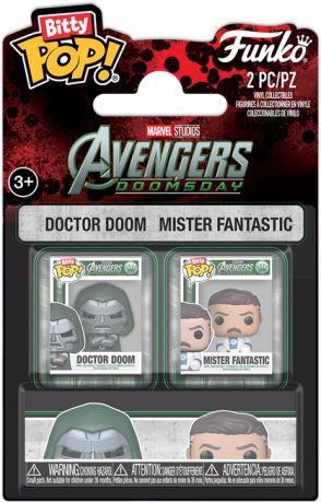 Figurine Funko Pop Avengers : Doomsday [Marvel] Doctor Doom & Mister Fantastic - Bitty Pop Pack
